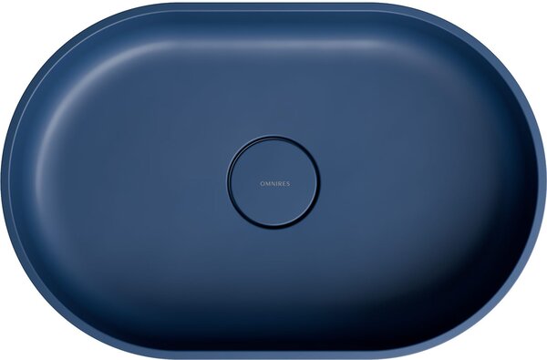 Omnires Ovo M+ lavoar 55x36 cm ovale de blat albastru mat OVOUNMB