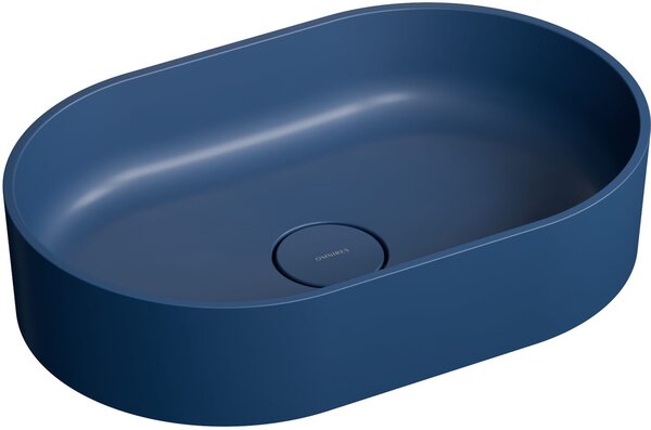 Omnires Ovo M+ lavoar 55x36 cm ovale de blat albastru mat OVOUNMB