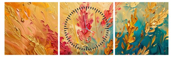 Tablou - Vopsirea câmpului (cu ceas) (90x30 cm)
