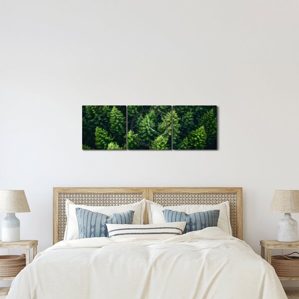 Tablou - Pădure (cu ceas) (90x30 cm)