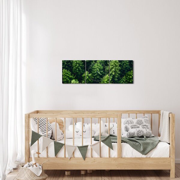Tablou - Pădure (cu ceas) (90x30 cm)