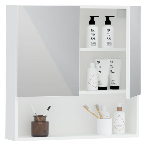 Corp haaus Tejo, Suspendat, 2 Usi, Alb, cu oglinzi, 70 x 17 x 70 cm