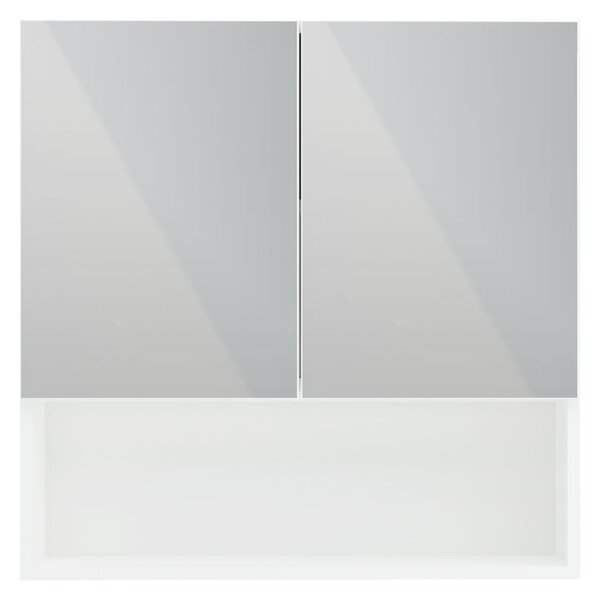 Corp haaus Tejo, Suspendat, 2 Usi, Alb, cu oglinzi, 70 x 17 x 70 cm