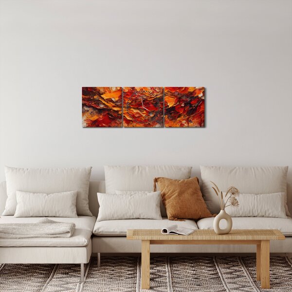 Tablou - Abstracție (cu ceas) (90x30 cm)