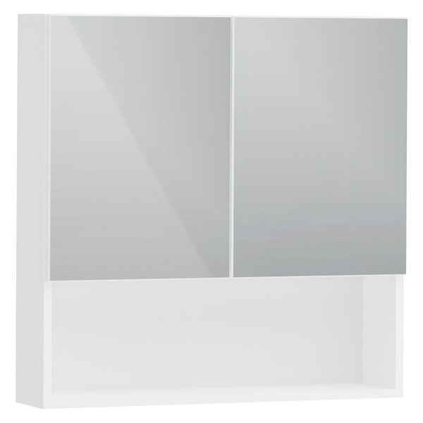 Corp haaus Tejo, Suspendat, 2 Usi, Alb, cu oglinzi, 70 x 17 x 70 cm