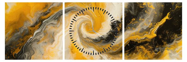 Tablou - Abstractizare în spirală (cu ceas) (90x30 cm)