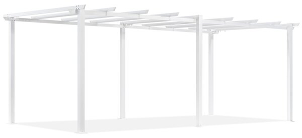 Barbados 3 x 6 m alb Garden Point metal patio pergola cadru
