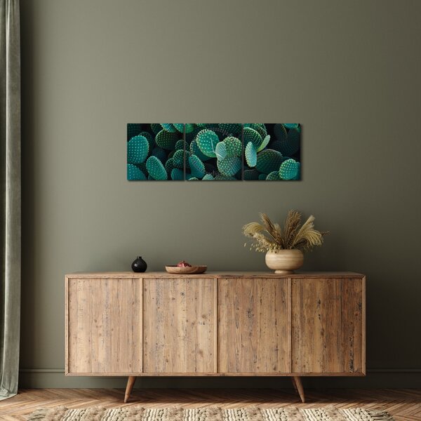 Tablou - Opuntia (cu ceas) (90x30 cm)