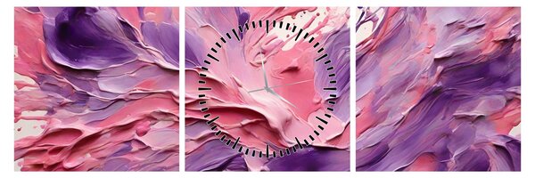 Tablou - Abstracție romantică (cu ceas) (90x30 cm)
