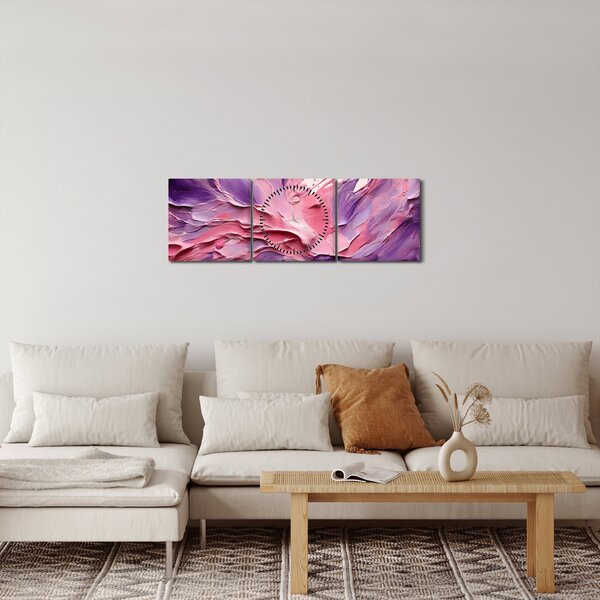 Tablou - Abstracție romantică (cu ceas) (90x30 cm)