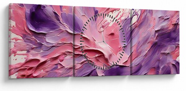 Tablou - Abstracție romantică (cu ceas) (90x30 cm)