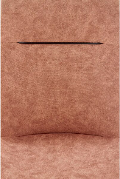 Scaun tapitat K323, maro/negru, piele ecologica/metal, 45x59x88 cm