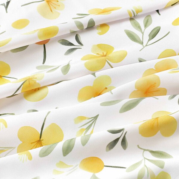 Goldea față de masă teflonată - flori primula de seară - ovală 140 x 180 cm
