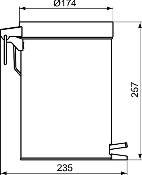 Ideal Standard IOM cos de gunoi 3 l oţel A9104MY