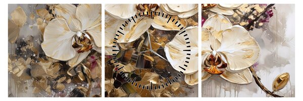 Tablou - Orhidee (cu ceas) (90x30 cm)
