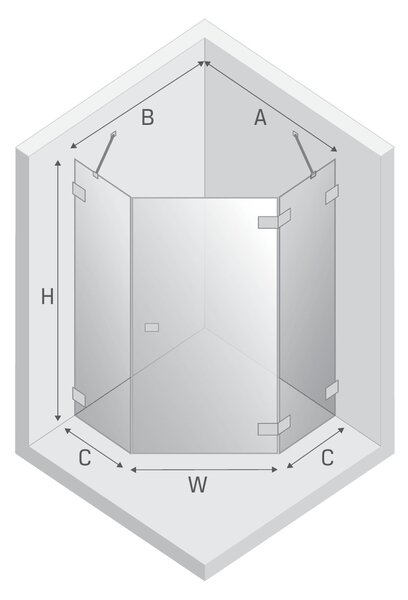 New Trendy Avexa cabină de duș 90x90 cm crom luciu/sticlă transparentă EXK-3887