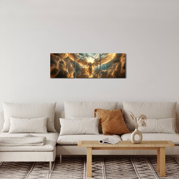 Tablou - Mitologie angelică (cu ceas) (90x30 cm)