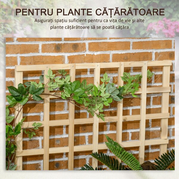 Outsunny Jardiniera cu 3 Niveluri cu Grilaj pentru Catarat Vita de Vie, ghiveci suprainaltat | Aosom Romania