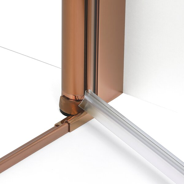 New Trendy New Soleo Copper Brushed cabină de duș 120x90 cm dreptunghiular cupru periat/sticlă transparentă K-1976-WP