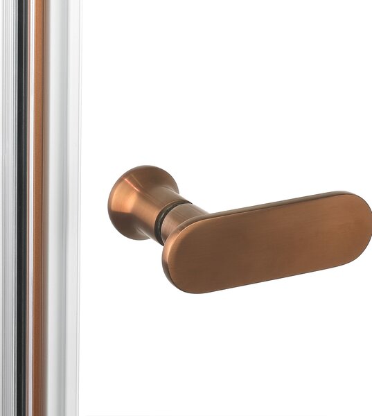New Trendy New Soleo Copper Brushed perete cabină de duș walk-in 100 cm cupru periat/sticla transparentă K-2120