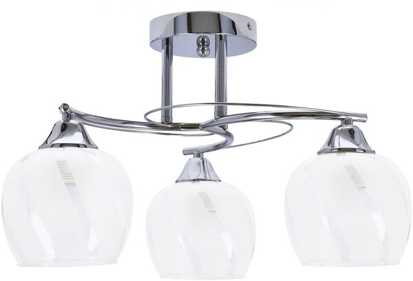 Candellux Prego lampă de tavan 3x40 W alb-crom-transparent 33-09456