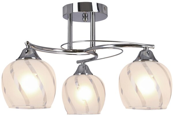 Candellux Prego lampă de tavan 3x40 W alb-crom-transparent 33-09456