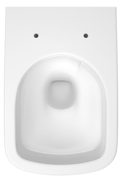 Cersanit Zen vas wc cu capac soft-close agăţat fără margine cu spălare turbionară alb lucios S701-882
