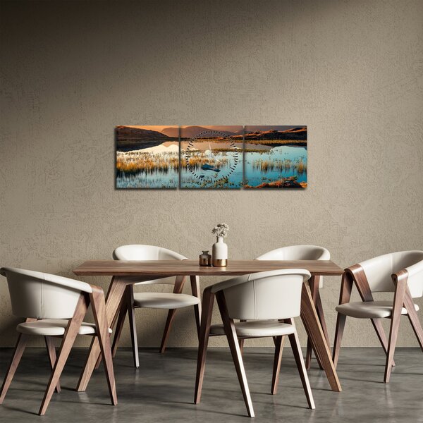 Tablou - Lac Guichard (cu ceas) (90x30 cm)