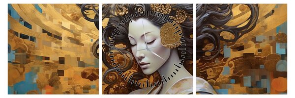 Tablou - Luminozitate (cu ceas) (90x30 cm)