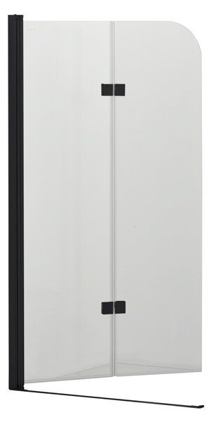 Hagser Anke paravan cadă 80 cm două piese negru mat/sticlă transparentă HGR60000023