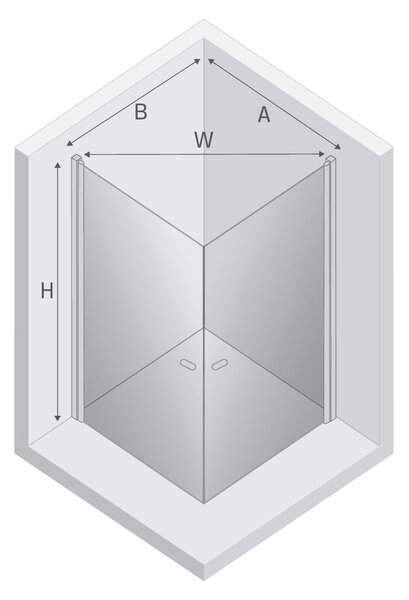 New Trendy New Soleo Light Gold cabină de duș 90x90 cm pătrat auriu luciu/sticlă transparentă K-1882