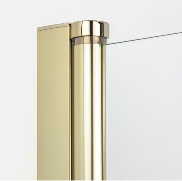 New Trendy New Soleo Light Gold cabină de duș 90x90 cm pătrat auriu luciu/sticlă transparentă K-1909