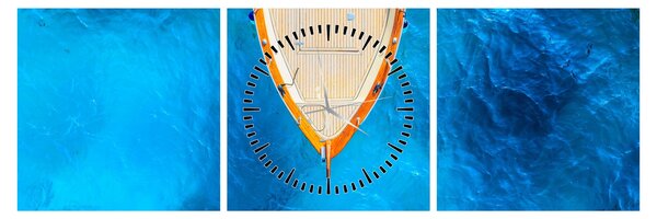 Tablou - Barca de vară (cu ceas) (90x30 cm)