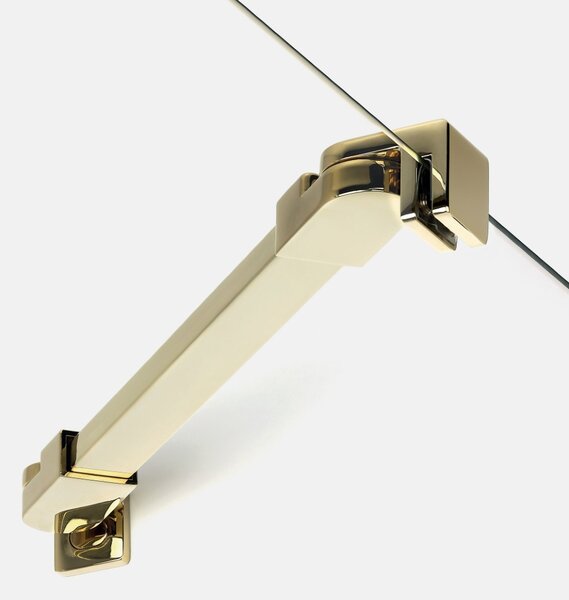 New Trendy New Soleo Light Gold cabină de duș 90x90 cm pătrat auriu luciu/sticlă transparentă K-1909