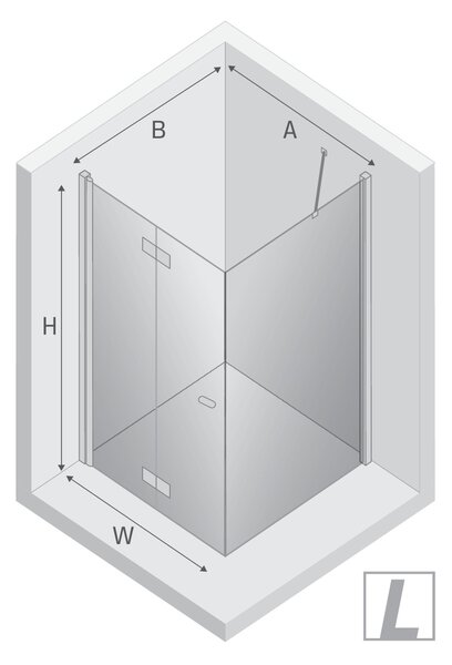New Trendy New Soleo Light Gold cabină de duș 90x90 cm pătrat auriu luciu/sticlă transparentă K-1909