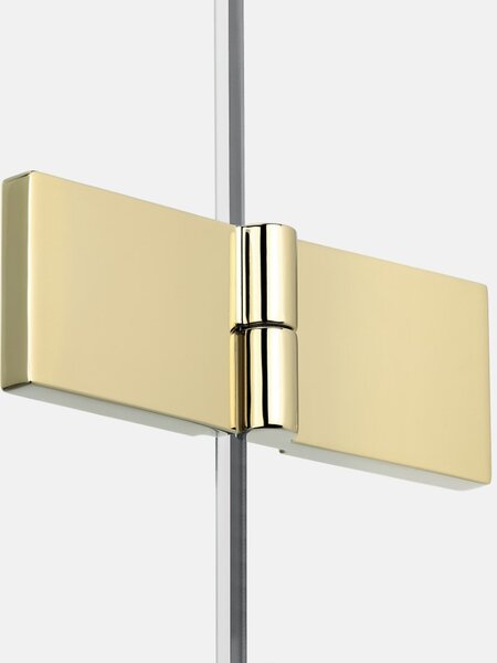 New Trendy New Soleo Light Gold cabină de duș 90x90 cm pătrat auriu luciu/sticlă transparentă K-1909
