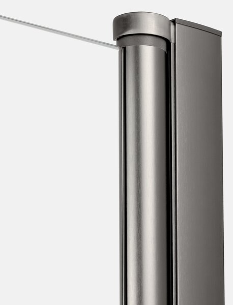 New Trendy New Soleo Gunmetal Brushed cabină de duș 120x100 cm dreptunghiular grafit periat/sticlă transparentă K-2170