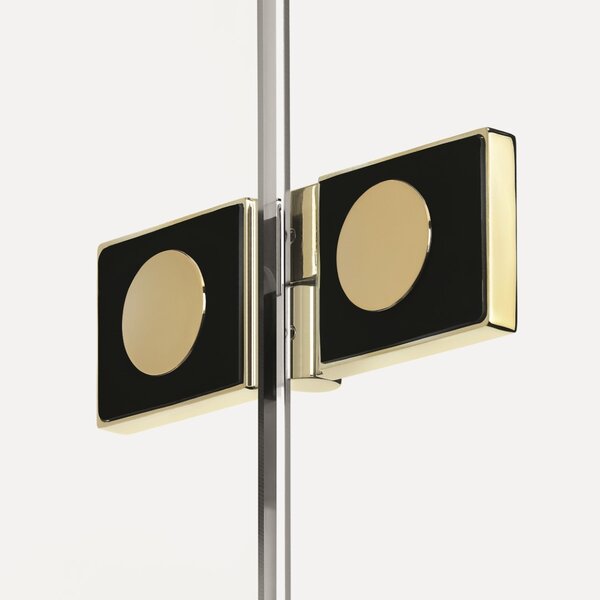 New Trendy New Soleo Light Gold cabină de duș 90x90 cm pătrat auriu luciu/sticlă transparentă K-1909