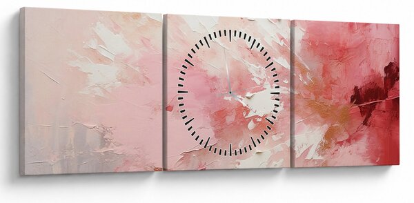 Tablou - Abstract roz (cu ceas) (90x30 cm)