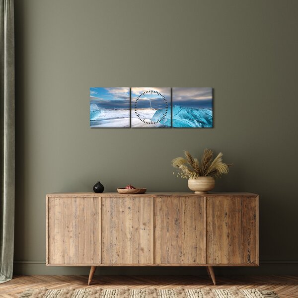 Tablou - Plaja Diamond Beach (cu ceas) (90x30 cm)