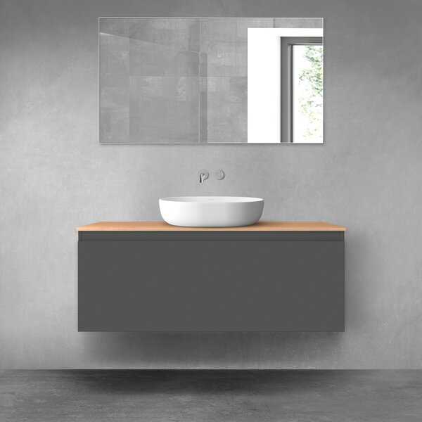 Oltens Vernal dulap 120x45.6x47 cm sub chiuveta pe perete grafit 60016400