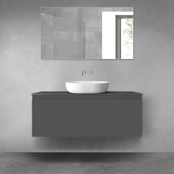 Oltens Vernal dulap 120x45.6x47 cm sub chiuveta pe perete grafit 60016400