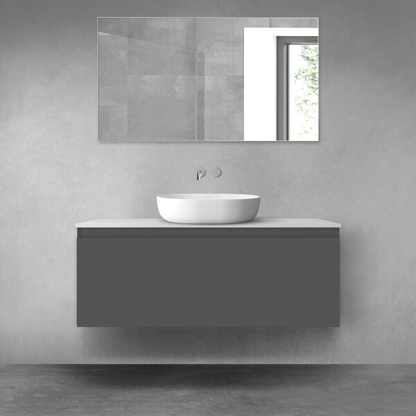 Oltens Vernal dulap 120x45.6x47 cm sub chiuveta pe perete grafit 60016400