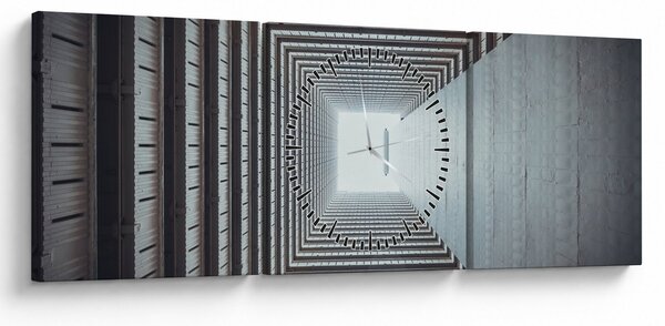 Tablou - Vedere din interiorul clădirii (cu ceas) (90x30 cm)