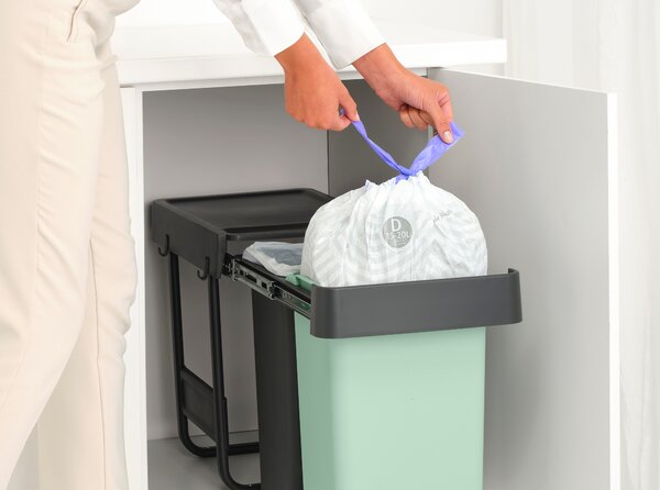Brabantia Sort & Go sortare deșeuri 2 l negru-verde 232503