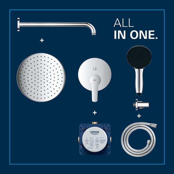 Grohe Start set de duș ascuns cu duș de ploaie crom 25292000