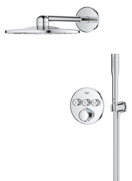 Grohe Precision Smartcontrol set de duș ascuns cu termostat cu duș de ploaie crom 34874000
