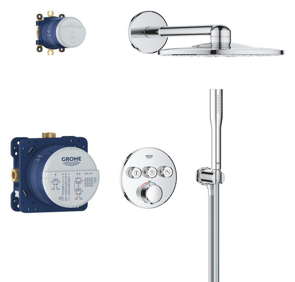 Grohe Precision Smartcontrol set de duș ascuns cu termostat cu duș de ploaie crom 34874000