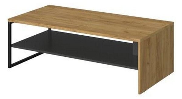 Masuta cafea SANTES, stejar auriu/gri antracit, PAL, 120x60x40 cm