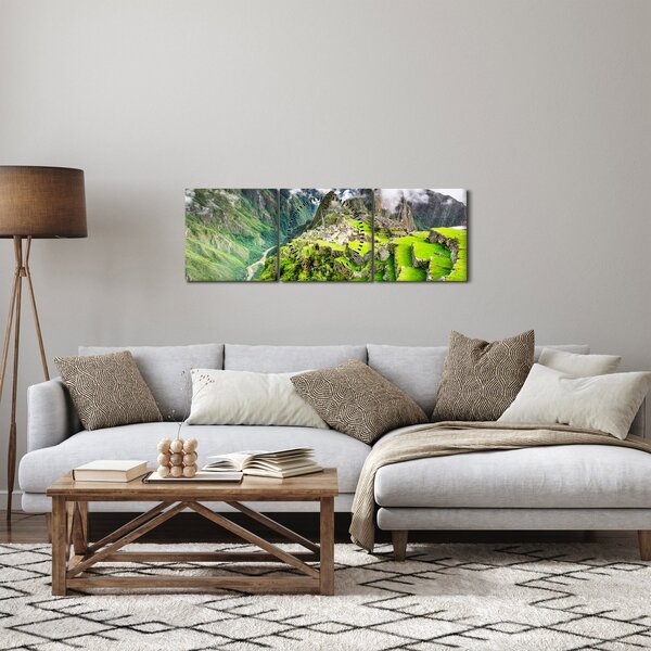 Tablou - Machu Picchu (cu ceas) (90x30 cm)
